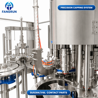 Solution clé en main complète pour la production d'eau potable pure en bouteilles en verre et en PET, ligne de production d'eau monobloc avec rinçage, remplissage et bouchage