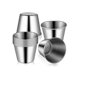 Vente en gros de gobelets à shot en acier inoxydable de 30 ml (1 oz) pour le camping en plein air, les voyages, le café, le thé - Product Image 1