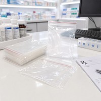 Sacs en plastique refermables transparents en PE, résistants à l'humidité, avec fermeture éclair, épais et robustes, 12*17 cm, 1000 pièces/sac, vente en gros sur mesure