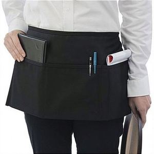 Delantales de Cintura con 3 Bolsillos y Logotipo Personalizado para Camareros, Delantal de Camarero Comercial con Tirantes Extra Largos para Regalo de Restaurante - Product Image 3