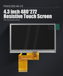 Polcd tùy chỉnh <span class=keywords><strong>LCD</strong></span> 4.3 inch điện trở màn hình cảm ứng Bảng điều chỉnh 480x272 TFT Transflective mô-đun <span class=keywords><strong>LCD</strong></span> hiển thị - Product Image 3