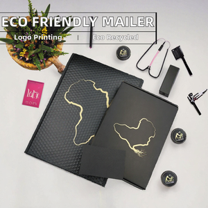 Tarjetas de Visita Grandes Ecológicas Recicladas Personalizadas, Negras, con Burbujas, 8.5*12, Grabadas en Relieve, Impresas en Serigrafía, Sobres Acolchados de Cartón Dúplex - Product Image 2