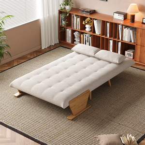 Sofá <span class=keywords><strong>Cama</strong></span> Moderno y Versátil, Tapizado, Acolchado, Plegable, Ahorra Espacio, de 2 Plazas, con Estructura de Madera Maciza - Product Image 2