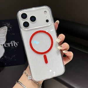 Étui en silicone gel magnétique antichoc avec paillettes colorées pour 18 Pro Max 18DUO, coque protectrice scintillante - Product Image 3