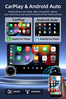 Autoradio Multimédia BQCC Double DIN 10 pouces 8 cœurs 4/64 Go Android 15 Écran QLED Carplay DSP 4G WIFI GPS Stéréo Automobile