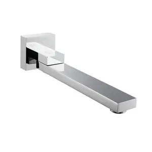 Caño de bañera de baño cromado, grifo de baño de montaje en pared de acero inoxidable, grifo de bañera de baño