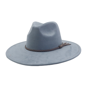2025 nuevos colores al por mayor 9,5 cm sombreros de ala ancha gamuza con tejido regalo del Día de San Valentín para mujeres grabado 100% calidad de poliéster - Product Image 3