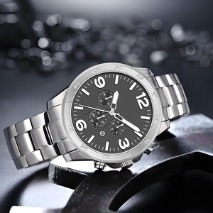 Caliente nuevo con etiquetas hombres reloj negro cuarzo <span class=keywords><strong>hombre</strong></span> reloj moda hombres banda reloj de pulsera hombres - Product Image 5