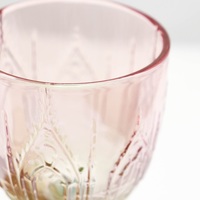 Verre à vin gobelet exquis et sophistiqué, gaufré, couleur unie verte, capacité 230 ml, compatible lave-vaisselle, écologique, pour les fêtes