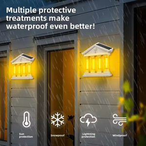 Cross-border Solar Human Body Induction <b>Wall</b> Lamp European-style Small House Tungsten Filament <b>Lighting</b> Lamp Courtyard Outdoor - Product Image 3