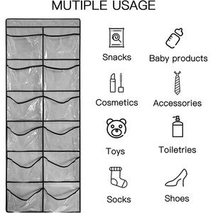 12-Grid Transparent Pocket Hanging <b>Shoe</b> Rack Closet Door <b>Storage</b> <b>Shoe</b> Rack Hanger - Product Image 4