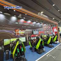 Renixsim Llave en Mano Comercial Motion Sim Racing Cockpit E-Sports Profesional 4 Actuadores Simulador de Conducción