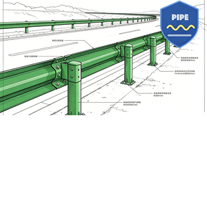 Barandilla de Seguridad Vial de Acero Flex Beam, Barrera de Choque para Carreteras, Galvanizada por Inmersión en Caliente, Suministro de Fábrica - Product Image 3