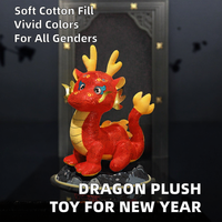 Yortoob Mascotte du Nouvel An Chinois Dragon, Peluche en Coton PP, Jouet en Peluche pour Enfants de 2 à 4 Ans, Cadeau de Festival du Nouvel An Unisexe