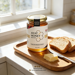 Miel Blanca Premium Ayat 100% Pura Natural Cruda 100% Orgánica Textura Suave Sabor Suave para la Salud Diaria y el Apoyo Inmunológico - Product Image 1