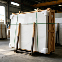 Dalle de pierre frittée blanche jade 3 mm 1000x3000 mm finition rustique pour mur décoratif