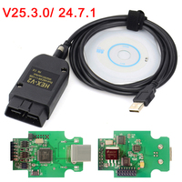 Interfaz VAGCOM V25.3 HEX V2 Actualizada 24.5 para VW, AUDI, Skoda, Seat, Herramienta de Diagnóstico Automotriz Multi-Idioma, Gran Venta 2026