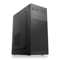 Boîtier PC Micro ATX de bureau de haute qualité, format Mid Tower, avec façade en acier et support de baie optique interne pour lecteur CD/DVD ROM