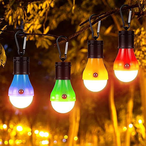 Portable LED Camping <b>Lantern</b> – Battery Operated, Collapsible / <b>Mini</b>, Multicolor RGB, Waterproof – Emergency Tent Lamp for Hiking - Product Image 4