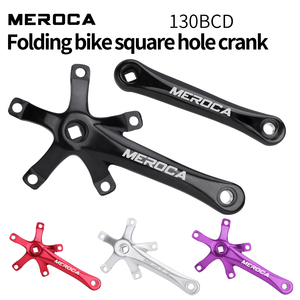 Ensemble de manivelle à axe carré MEROCA 130BCD en aluminium pour vélo pliant - Product Image 2