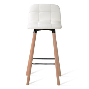 <span class=keywords><strong>Taburete</strong></span> <span class=keywords><strong>de</strong></span> <span class=keywords><strong>bar</strong></span> con respaldo, asiento <span class=keywords><strong>de</strong></span> madera maciza y reposapiés cromado para uso en bares - Product Image 3