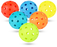 Balles de cornichon en plastique extérieures durables à 40 trous haute visibilité avec sac en filet pour le sport pour le jeu et l'entraînement en intérieur