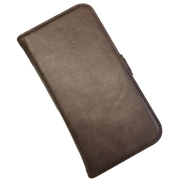 New Arrival Hotsell Genuine Leather Magnetic Wallet Flip Case with Embossing for 16 Pro Max-Manufacturer