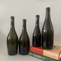 Bouteilles de vin en verre personnalisées, vides, mini, petites, 187, 375, 750 ml, col en liège Bourgogne, bon marché, pour champagne