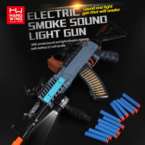 Súng đồ chơi điện tử AK47 tự động nạp đạn, bắn đạn mềm, có đèn và âm thanh, dành cho bé trai. - Product Image 2