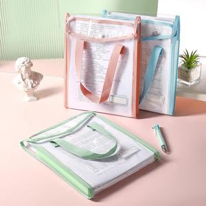 Bolsa de Archivo Transparente de PVC Reciclable al por Mayor, Impermeable, para Viajes, Portadocumentos A4, Carpeta Organizadora para Estudiantes y Oficina - Product Image 3