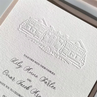 Cartes d'invitation élégantes de qualité supérieure avec estampage à chaud, texte personnalisé, parfaites pour les mariages, les événements d'entreprise, les lancements de marques de luxe
