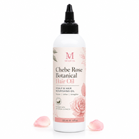 Minyak Rambut Botani Chebe Rose 120ml Ekstrak Mawar Macadamia Jojoba Lavender Vitamin E Perawatan Kulit Kepala untuk Rambut Kering Mengembang dan Berkilau