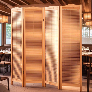 Tre hiện đại Gỗ mây thủ công phòng Divider màn hình di chuyển phân vùng tường cho phòng khách nhà văn phòng phòng tắm có thể gập lại - Product Image 3