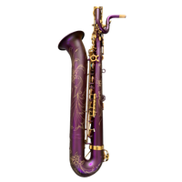 Saxophone Baryton en Laiton Laqué Violet Eastern Music Pro EMB400P, Modèle Performance Tonalité Mi bémol, Installation Facile, Faible Coût de Transport