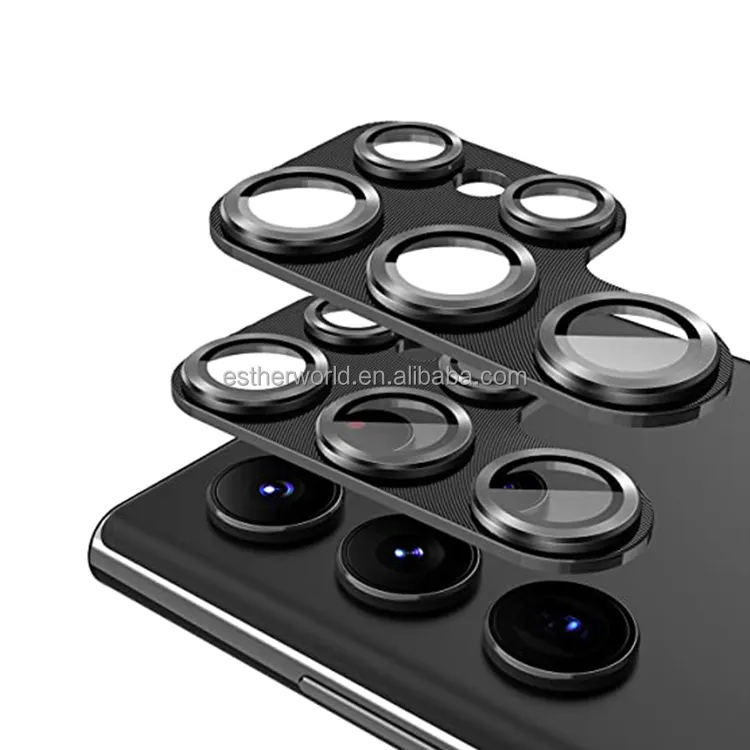 Film de protection d'objectif de caméra à couverture complète Verre d'objectif résistant aux rayures pour Samsung Huawei Xiaomi Oneplus Toutes les utilisations de téléphone portable