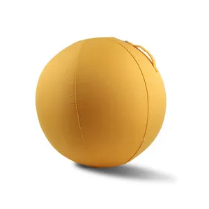 55 سنتيمتر الكتان النقي اللون كرة يوجا غطاء الجسم التوازن مضاد للانفجار ممارسة الاستقرار اليوغا كرة الصالة الرياضية حامي غطاء