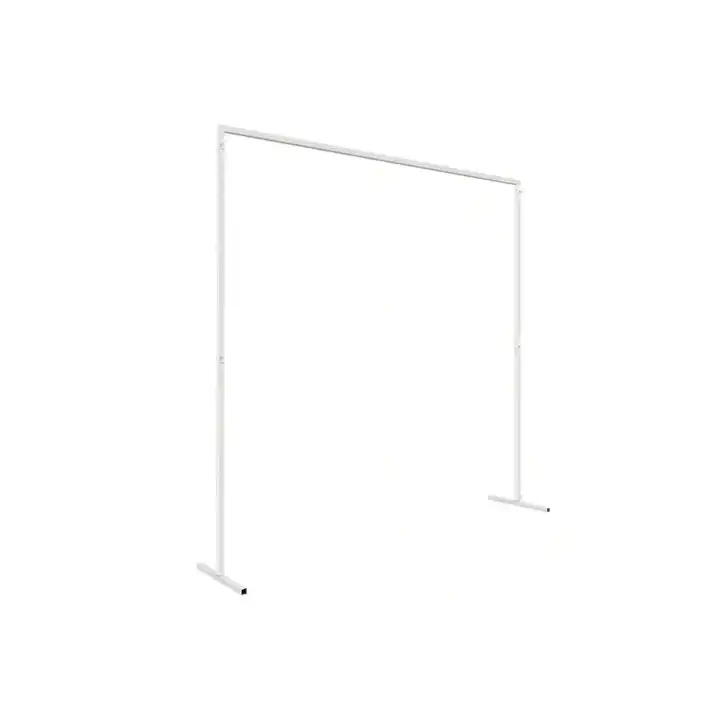 2*2M White Wedding Banner Stands 25mm Square Tube for Weddings Anniversaries Birthday Parties and Any Other Special Events