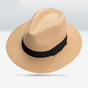 Sombrero Panamá de paja de papel Unisex Hombres de ala ancha Verano Sol Playa Sombrero Fedora - Product Image 4
