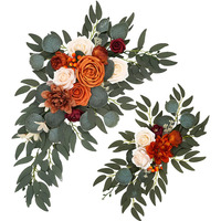 Guirlande de roses artificielles faites à la main, crème, douce, romantique, rêveuse, pour décoration de mariage, de festival, de fond et de plafond