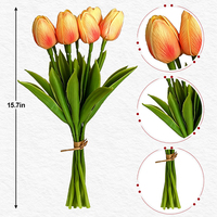 Kunsttulpen Bloemboeket Kunstzijde Bloemarrangement Bruiloft Huisdecoratie Tafeldecoratie Groothandel