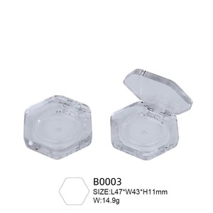 Hexagonal Transparent Eyeshadow Box Single Color <b>Plastic</b> Cosmetic <b>Packaging</b> Pressed Powder Makeup Organizer - Product Image 5