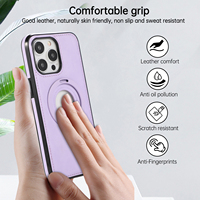 Etuis magnétiques sans fil pour iPhone 15 Pro Max 14 13 12 Samung S24 Ultra S23 Men Business Leather Shockproof Cover