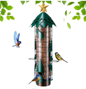 High Quality 4 Feeding Port 2.5LB Capacity <strong>Squirrel</strong> Proof Bird <strong>Feeder</strong> Outdoor <strong>Anti</strong> <strong>Squirrel</strong> Buster Hanging Metal Mesh Wild - Product Image 4