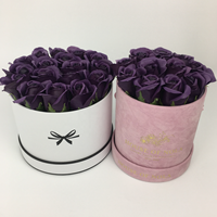 Nouvelle boîte à fleurs ronde en papier faite à la main, épaisse, recyclable, enduite de PE 150 GSM, personnalisable pour les fournitures de fleuristes, emballage de fleurs