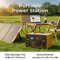 Station d'alimentation portable certifiée CE pour la cuisine, 300W 360Wh Li-ion MPPT UPS, charge sans fil, Type-C USB-A, charge rapide