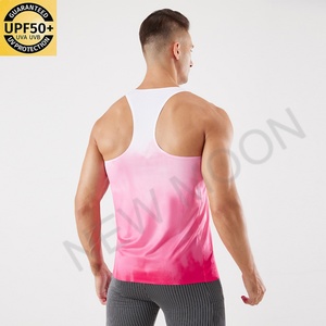 Custom Summer Sports Fitness Running Marathon Vest 100% Polyester Sublimation Gym Vest Custom <b>Logo</b> - Product Image 3