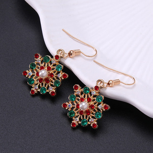 Aretes campana copo árbol zirconia Navidad <span class=keywords><strong>mujer</strong></span>, joyería fina aretes, venta fábrica mayorista por lote - Product Image 6