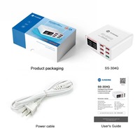 SUNSHINE SS-304Q Chargeur USB rapide à 6 ports, prenant en charge la charge simultanée de plusieurs appareils tels que les téléphones mobiles et les tablettes