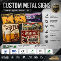 Papan Dinding Dekoratif Seri Bir Logo Kustom Grosir, Papan Logam Vintage untuk Bar, Pub, Klub, Ruang Pria, Rumah