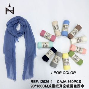 Sciarpa in Velluto Ring Vacuum Stropicciato Multicolore 90x180cm Accessorio Moda Donna - Product Image 3